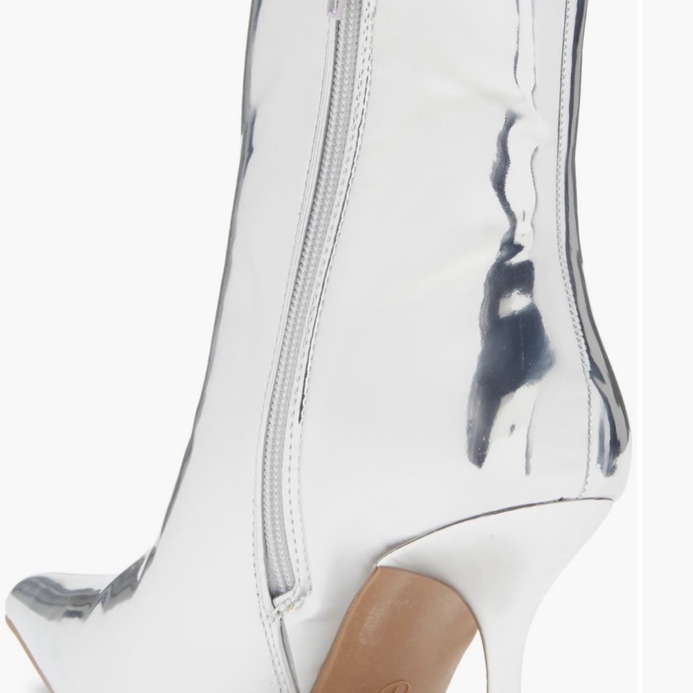 Silver Metallic Boots - Picture 3 of 5